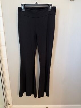 High-Waist Black Flare Pants for Women